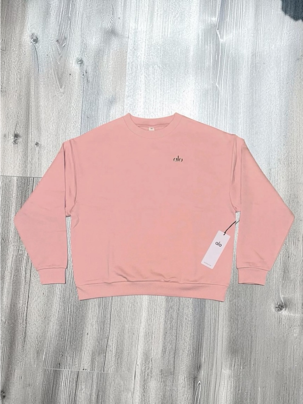 Alo Yoga Accolade Crewneck Sweatshirt Pink Quartz NWT MSRP $118